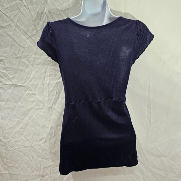 Kimchi blue navy blue lace patterned abstract gothic babydoll top - Picture 2 of 5